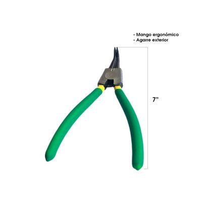 PINZA DE SEGURIDAD 7 EXTERIOR ANGULAR CURVA TQ-Z-8