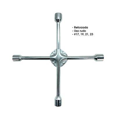 LLAVE DE CHUCHOS EN CRUZ REFORZADA 17X19X21X23 MM14 PLG TQ-Z-11