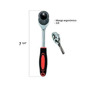 MANERAL C/RATCHET 3/8 MANGO ERGONOMICO TQ-Z-12