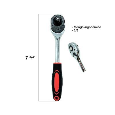 MANERAL C/RATCHET 3/8 MANGO ERGONOMICO TQ-Z-12