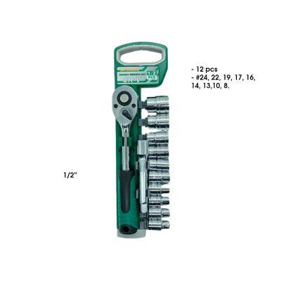 RATCHET CON COPAS 12 PCS RAIZ 1/2 PLG TQ-Z-17