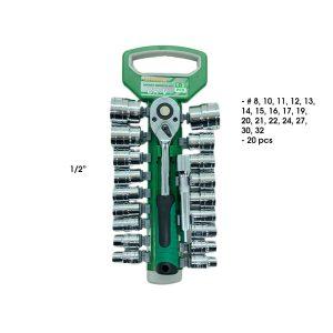 RATCHET CON COPAS 20 PCS RAIZ 1/2 PLG TQ-Z-18
