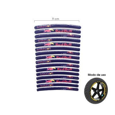 STICKER P/AROS DE MOTO RED BULL
