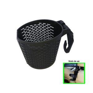 PORTA VASOS PARA CARRO SILICON ASIENTO TRASERO NEGRO C2BX103-1