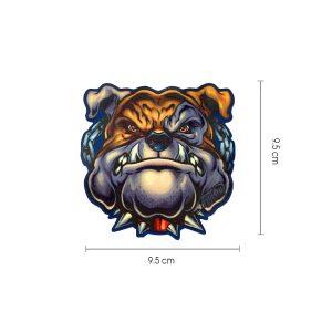 CALCOMANIA BULLDOG CADENA 10X9CM