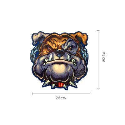 CALCOMANIA BULLDOG CADENA 10X9CM