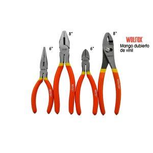 PINZAS Y ALICATES 4 PCS WOLFOX