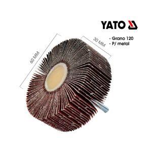 RUEDA FLAP P/BARRENO 60X30X6 GRANO 120 METAL YATO