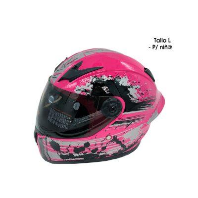 CASCO P/MOTO INFANTIL RIDER ROSADO LARGE