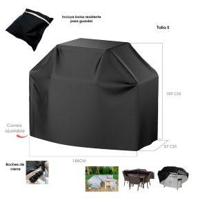 COBERTOR CHURRASQUERA SMALL OXFORD Y PU  134X111X57CM HQ432701-S