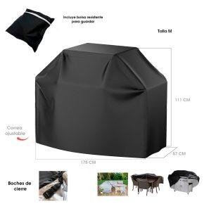 COBERTOR CHURRASQUERA MEDIUM OXFORD Y PU 152X111X57CM HQ432701-M