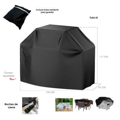 COBERTOR CHURRASQUERA MEDIUM OXFORD Y PU 152X111X57CM HQ432701-M