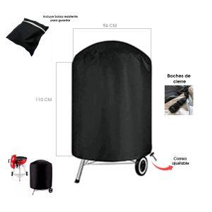 COBERTOR CHURRASQUERA 145X61CM REDONDA OXFORD Y PU HQ432702-S
