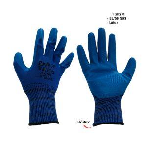 GUANTE DE LATEX AZUL TEXTURIZADO  55-58 GRM ACE-208198A1