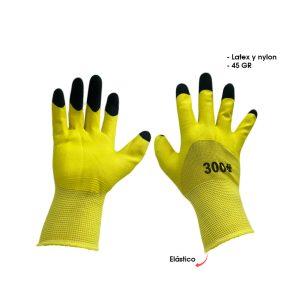 GUANTE DE LATEX Y NYLON 45 GRM AMARILLO PUNTAS NEGRAS ACE-208341