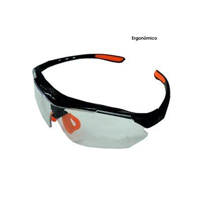 LENTES DE SEGURIDAD TRANSPARENTE ANTIDESLIZANTE ARO BK/ORANGE ACE-208562