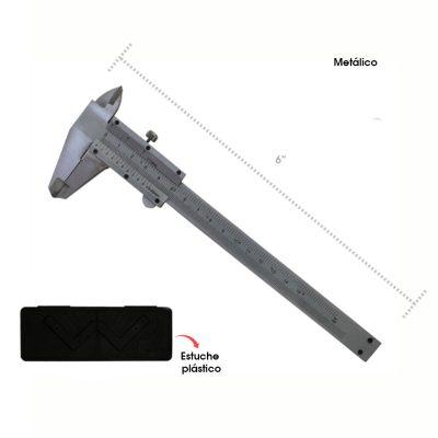VERNIER 6PLG  METALICO C/ESTUCHE ACE-706116