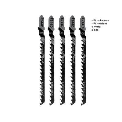SIERRAS P/CALADORA  P/MADERA Y METAL 5PCS T244D