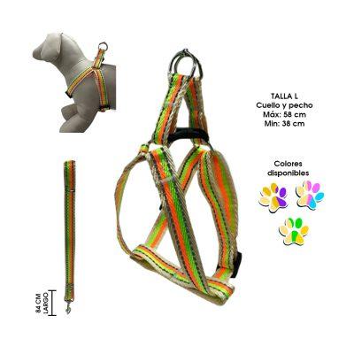 ARNES Y CORREA P/MASCOTA CORREA  2X84CM ARNES 2X38-58CM 70-3C