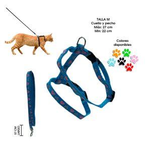 ARNES Y CORREA P/GATO CORREA 1-57CM ARNES 1X22-27CM 70-6