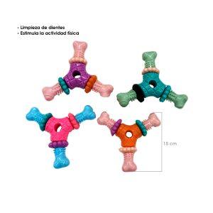 JUGUETE P/MASCOTA HUESO TRIPLE 12CM 70-38