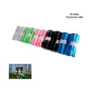 BOLSITA P/POPIS 10 ROLLOS 15 CADA UNO VARIOS COLORES 70-40