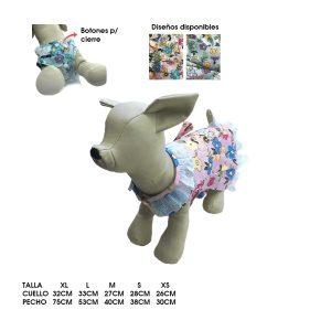VESTIDO P/PERRO FLORES SURTIDO XS S M L XL 70-51