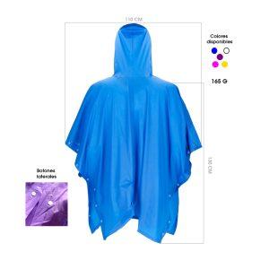 CAPA P/LLUVIA TIPO PONCHO 52X80CM ADULTO 165 GAMOS  AB-001