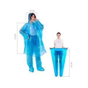 CAPA P/LLUVIA TIPO PONCHO CON PANTALON 2 PCS 1539