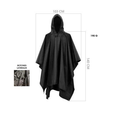 CAPA P/LLUVIA TIPO PONCHO P/ADULTO 15MM GROSOR 190 GRAMOS LW-33895