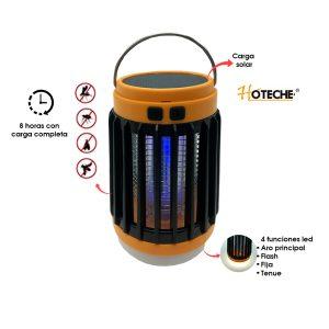 LAMPARA MATAMOSQUITOS 3 EN 1 SOLAR HOTECHE 3W