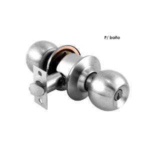 CHAPA P/PUERTA DE POMO P/BAÑO  TOP FORGE BLISTER SILVER MATE