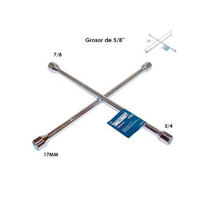 LLAVE DE CHUCHOS EN CRUZ 13/16  3/4  7/8  17MM 20 PLG