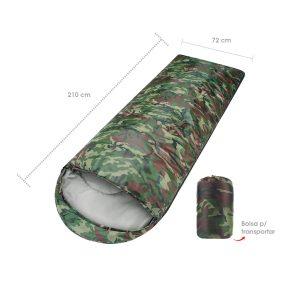 SLEEPING BAG 950 GRAMOS CAMUFLAGE 210X72CM 0588-6A