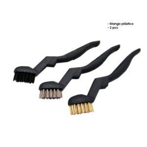 CEPILLOS  3 PCS C/ANGULO NYLON COBRE HIERRO ACE-20310A4