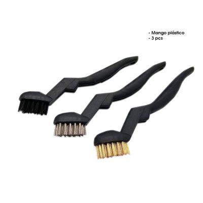 CEPILLOS  3 PCS C/ANGULO NYLON COBRE HIERRO ACE-20310A4