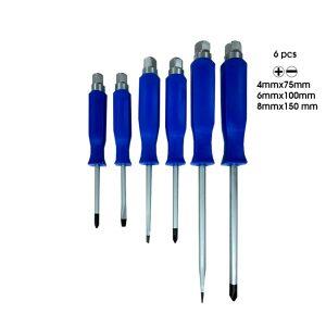DESARMADORES DE GOLPE 6 PCS PUNTA MAGNETICA  ACE-301573A