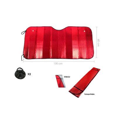 TAPASOL DE ALUMINIO 130X60CM ROJO 8666-30