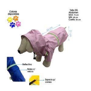 CAPA P/LLUVIA DE MASCOTA TALLA 2XL 18-28 LB DAN-2402