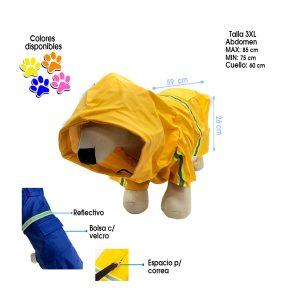CAPA P/LLUVIA DE MASCOTA TALLA 3XL 28-48 LB DAN-2403