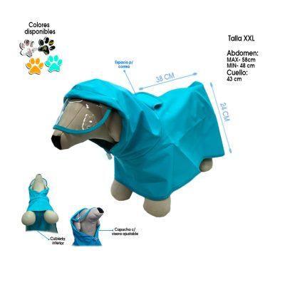 CAPA P/LLUVIA DE MASCOTA TALLA 2XL COLORES Y ESTAMPADOS DAN-2417