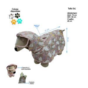 CAPA P/LLUVIA DE MASCOTA TALLA 5XL COLORES Y ESTAMPADOS DAN-2420