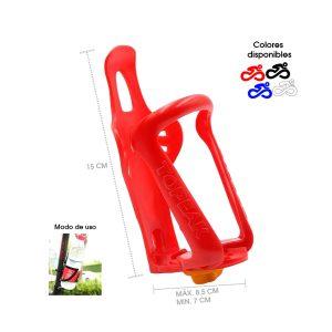 PORTA PACHON P/BICICLETA PLASTICO BK BL RD WH AJUSTABLE TQ-23419