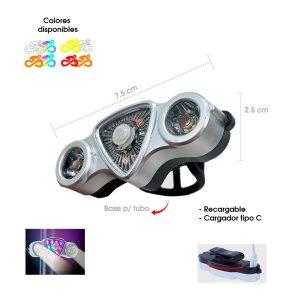 LAMPARA P/BICICLETA RECARGABLE C/FUNCIONES USB QX-W12