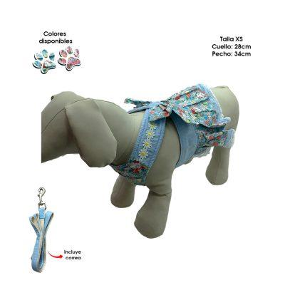 ARNES Y CORREA CON VESTIDO XS P/MASCOTA PECTORALIS 70-2A