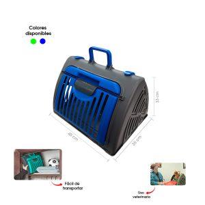 TRANSPORTADOR P/MASCOTA PLASTICO PLEGABLE 44X30X35CM 70-47