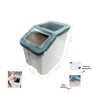 RECIPIENTE DE ALIMENTOS P/MASCOTA  PLASTICO 25.5X35.3CM 70-60