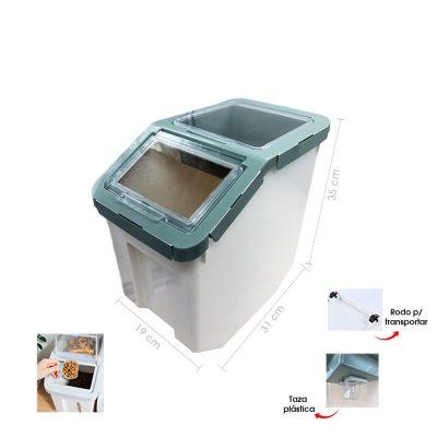 RECIPIENTE DE ALIMENTOS P/MASCOTA  PLASTICO 25.5X35.3CM 70-60