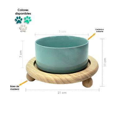 PLATO P/MASCOTA  STAND CERAMICO VARIOS COLORES 15.50CM 70-79