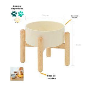 PLATO P/MASCOTA  CERAMICO STAND 15CM VARIOS COLORES 70-78A